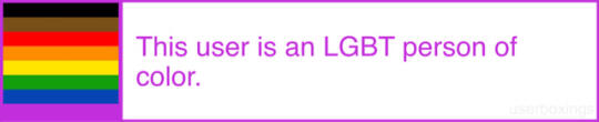 this user is an LGBT person of color