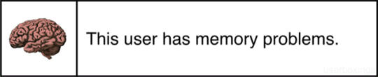 this user has memory problems